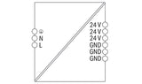 WAGO Gleichstromversorgung 24V 30W 1,25A 787-2850 100-264VAC 2TE Kurzschl.fest