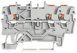 WAGO Reihenklemme 0,14-1,5qmm 1Etage 3kl 2200-1301 gr 13,5A TS35