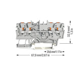 WAGO Reihenklemme 0,14-1,5qmm 1Etage 4kl 2200-1401 gr 13,5A TS35