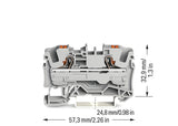 WAGO Reihenklemme 0,5-10qmm 1Etage 2kl 2206-1203 rt 41A TS35