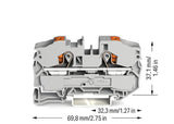 WAGO Reihenklemme 0,5-16qmm 1Etage 2kl 2216-1201 gr 76A TS35