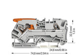 WAGO Reihenklemme 0,5-10qmm 1Etage 2kl 2106-1201 gr 41A TS35