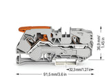 WAGO Reihenklemme 0,5-16qmm 1Etage 2kl 2116-1201 gr 76A TS35