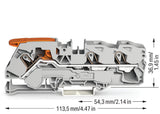 WAGO Reihenklemme 0,5-16qmm 1Etage 3kl 2116-1301 gr 76A TS35
