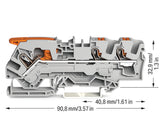 WAGO Reihenklemme 0,5-10qmm 1Etage 3kl 2106-5301 gr 41A TS35
