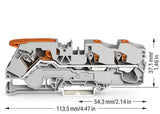 WAGO Reihenklemme 0,5-16qmm 1Etage 3kl 2116-5301 gr 76A TS35