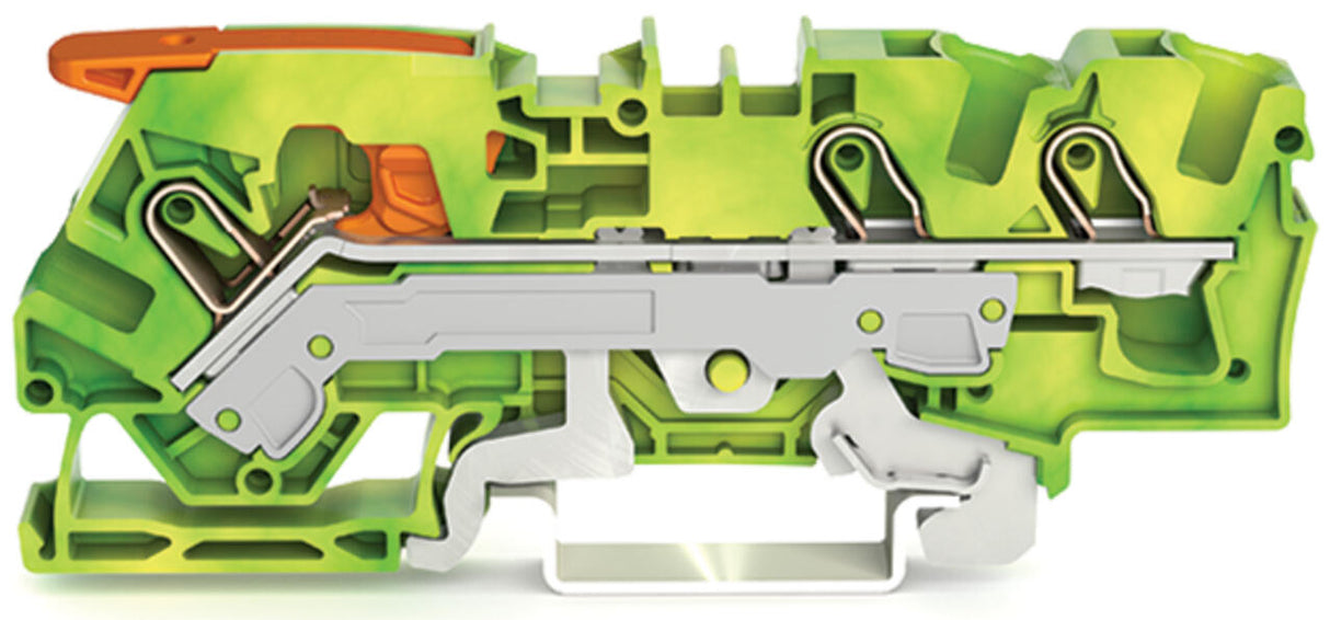 WAGO Schutzleiter-Reihenklemme 0,5-10qmm 2106-1307 gn/ge 1Etage TS35
