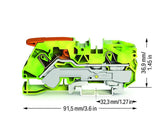 WAGO Schutzleiter-Reihenklemme 0,5-16qmm 2116-1207 gn/ge 1Etage TS35