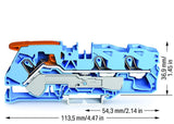 WAGO Reihenklemme 0,5-16qmm 1Etage 3kl 2116-1304 bl 76A TS35