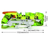 WAGO Schutzleiter-Reihenklemme 0,5-16qmm 2116-1307 gn/ge 1Etage TS35