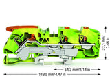 WAGO Schutzleiter-Reihenklemme 0,5-16qmm 2116-5307 gn/ge 1Etage TS35