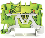 WAGO Schutzleiter-Reihenklemme gn/ge 2200-1207 0,14-1,5qmm 1Etage TS35