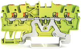 WAGO Schutzleiter-Reihenklemme gn/ge 2200-1407 0,14-1,5qmm 1Etage TS35