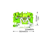 WAGO Schutzleiter-Reihenklemme gn/ge 2200-1207 0,14-1,5qmm 1Etage TS35