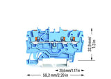 WAGO Reihenklemme 0,14-1,5qmm 1Etage 3kl 2200-1304 bl 13,5A TS35