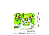 WAGO Schutzleiter-Reihenklemme gn/ge 2201-1207 0,25-2,5qmm 1Etage TS35