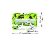 WAGO Schutzleiter-Reihenklemme 0,5-10qmm 2206-1207 gn/ge 1Etage TS35