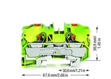 WAGO Schutzleiter-Reihenklemme 0,5-16qmm 2210-1207 gn/ge 1Etage TS35