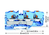 WAGO Reihenklemme 0,5-16qmm 1Etage 3kl 2210-1304 bl 57A TS35