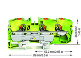WAGO Schutzleiter-Reihenklemme 0,5-16qmm 2210-1307 gn/ge 1Etage TS35