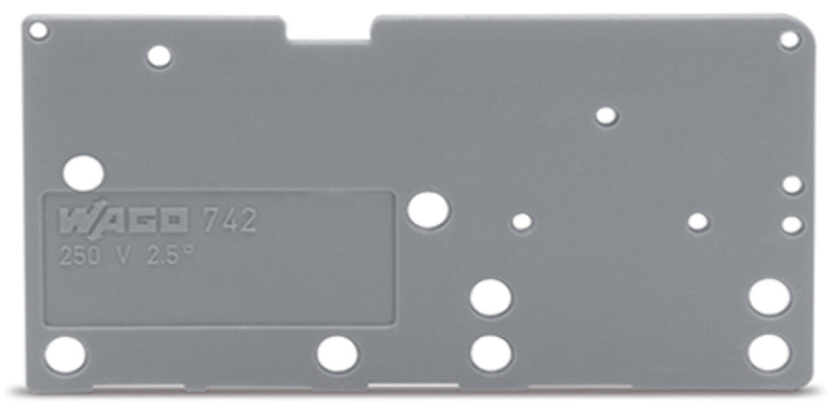 WAGO Abschlussplatte rastb gr Serie 742 742-152