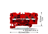 WAGO Reihenklemme 0,5-6qmm 1Etage 3kl rt Serie 2004 2004-1303 32A TS35