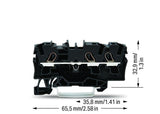 WAGO Reihenklemme 1Etage 3kl sw 32A TS35 Serie 2004 2004-1305