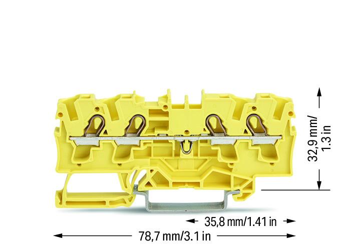 WAGO Reihenklemme 0,5-6qmm 1Etage 4kl ge Serie 2004 2004-1406 32A TS35