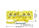 WAGO Reihenklemme 0,5-6qmm 1Etage 4kl ge Serie 2004 2004-1406 32A TS35