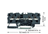 WAGO Reihenklemme 0,5-6qmm 1Etage 4kl sw Serie 2004 2004-1405 32A TS35