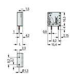 WAGO Printklemme 1f 1re gr RM=5 0,2-6qmm Serie 2624 2624-3101 Federzug/Löt