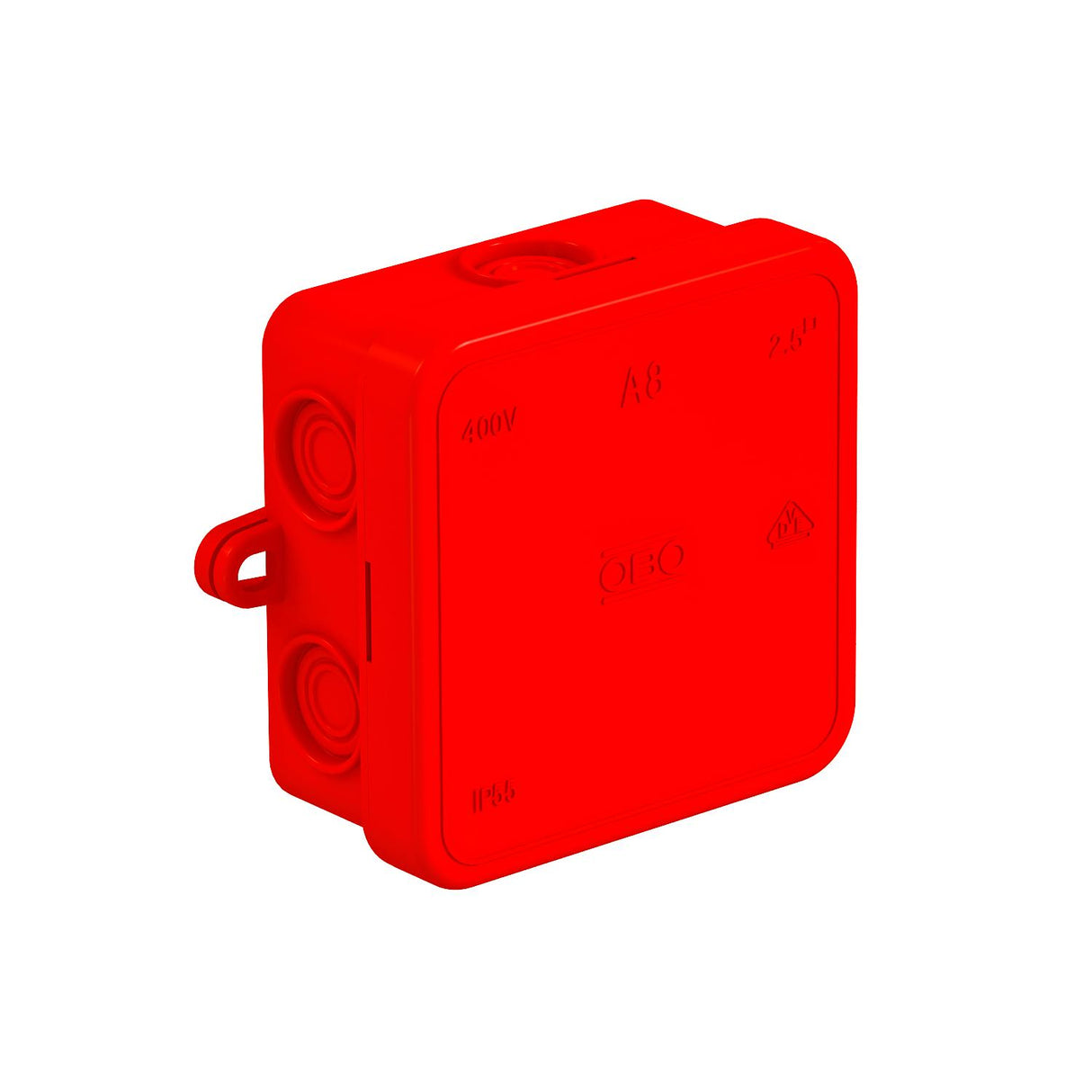 BETTERMANN Abzweigdose IP54 2,5qmm Kst A 8 HF RO 75x75x36,2mm quadrat hfr