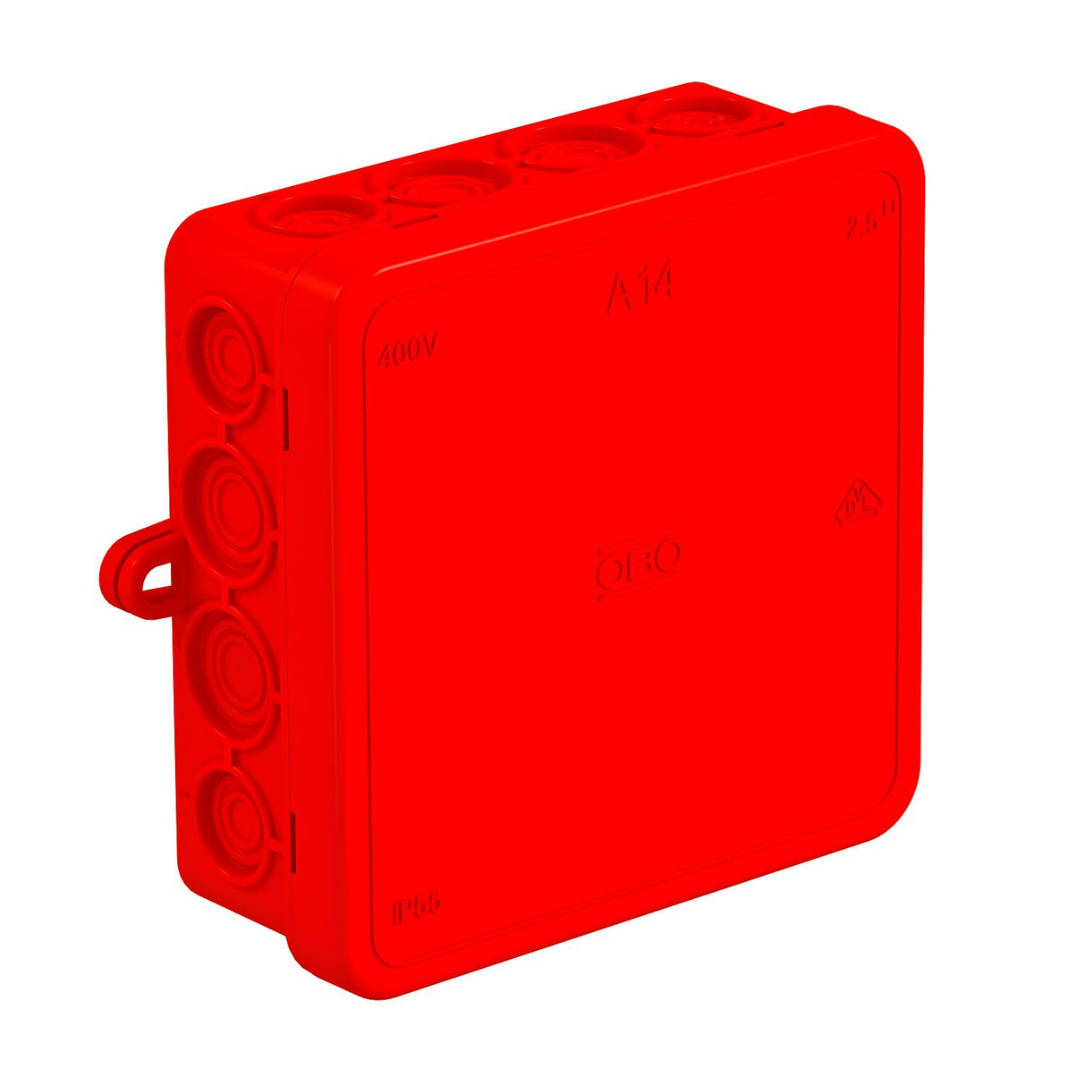 BETTERMANN Abzweigdose IP55 2,5qmm Kst A 14 HF RO 100x100x40mm quadrat hfr