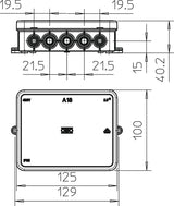 BETTERMANN Abzweigdose IP55 2,5qmm Kst A 18 HF RW 125x100x40mm rechteck hfr