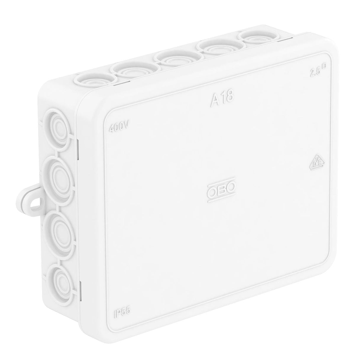 BETTERMANN Abzweigdose IP55 2,5qmm Kst A 18 HF RW 125x100x40mm rechteck hfr
