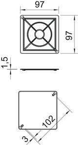 BETTERMANN Schraubdeckel Kst hfr UV 80 D 97x97x1,5mm Schraubdeckel