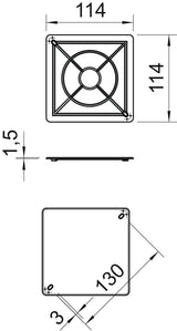 BETTERMANN Schraubdeckel Kst hfr UV 100 D 114x114x1,5mm Schraubdeckel
