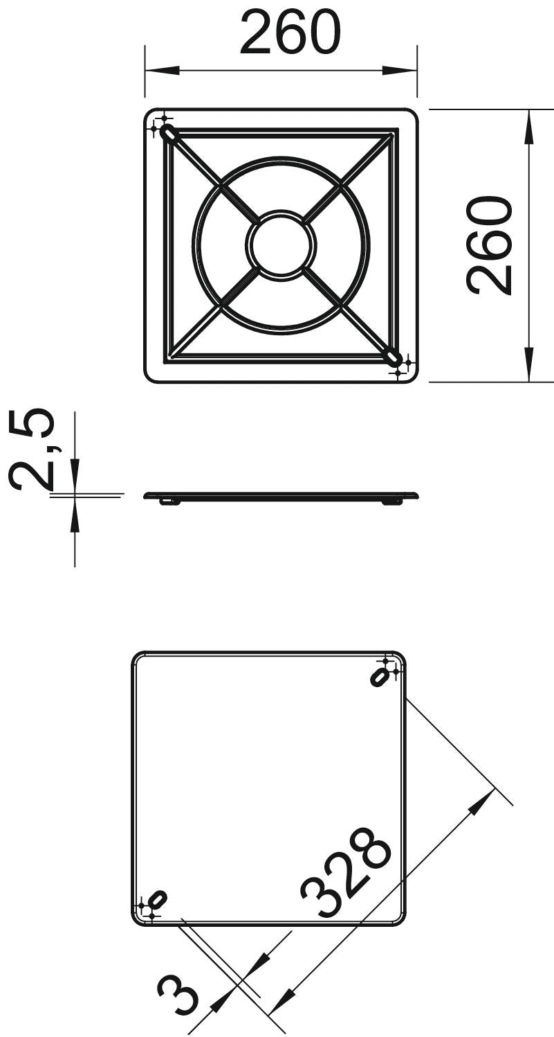 BETTERMANN Schraubdeckel Kst hfr UV 250 D 260x260x2,5mm Schraubdeckel