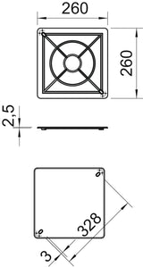 BETTERMANN Schraubdeckel Kst hfr UV 250 D 260x260x2,5mm Schraubdeckel
