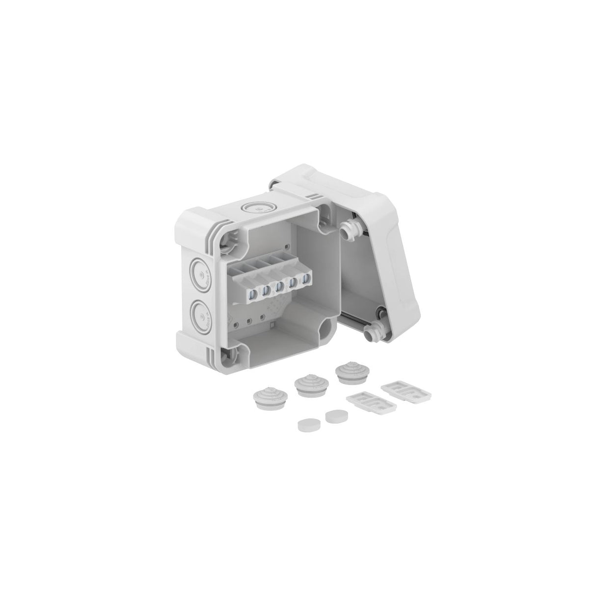 BETTERMANN Abzweigdose Klemme IP67 4qmm X04 T LGR 102x102x60mm quadrat Kst hfr