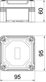 BETTERMANN Leergehäuse Kst IP67 geschl X01C LGR B95xH95xT60mm