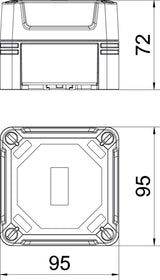 BETTERMANN Leergehäuse Kst IP67 geschl X02C LGR B95xH95xT72mm
