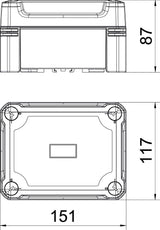 BETTERMANN Leergehäuse Kst IP67 geschl X06C LGR B167xH87xT151mm