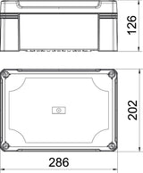 BETTERMANN Leergehäuse Kst IP67 geschl X25C LGR B202xH126xT286mm