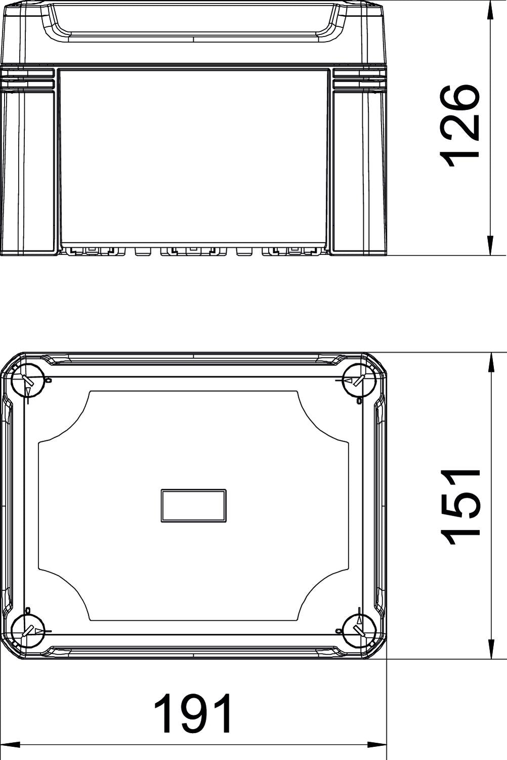 BETTERMANN Leergehäuse Kst IP67 geschl X10C R LGR B151xH126xT191mm