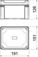 BETTERMANN Leergehäuse Kst IP67 geschl X10C R LGR B151xH126xT191mm