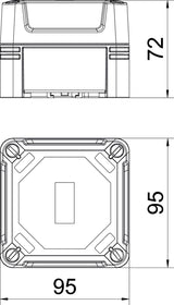 BETTERMANN Leergehäuse Kst IP67 geschl X02C LGR-TR B95xH95xT72mm
