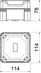 BETTERMANN Leergehäuse Kst IP67 geschl X04C LGR-TR B114xH78xT114mm