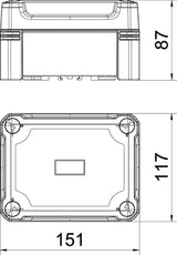 BETTERMANN Leergehäuse Kst IP67 geschl X06C LGR-TR B167xH87xT151mm
