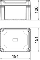 BETTERMANN Leergehäuse Kst IP67 geschl X10C R LGR-TR B151xH126xT191mm